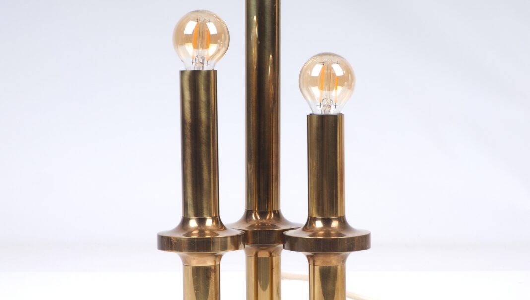 Lampa stołowa proj. Gaetano Sciolari, Włochy lata 70-te